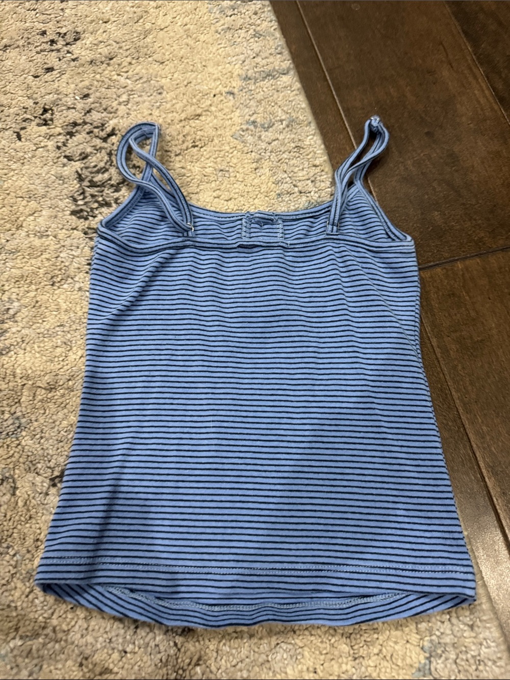 Edikted Light Blue Striped Button-Front Cami - Picture 4 of 6